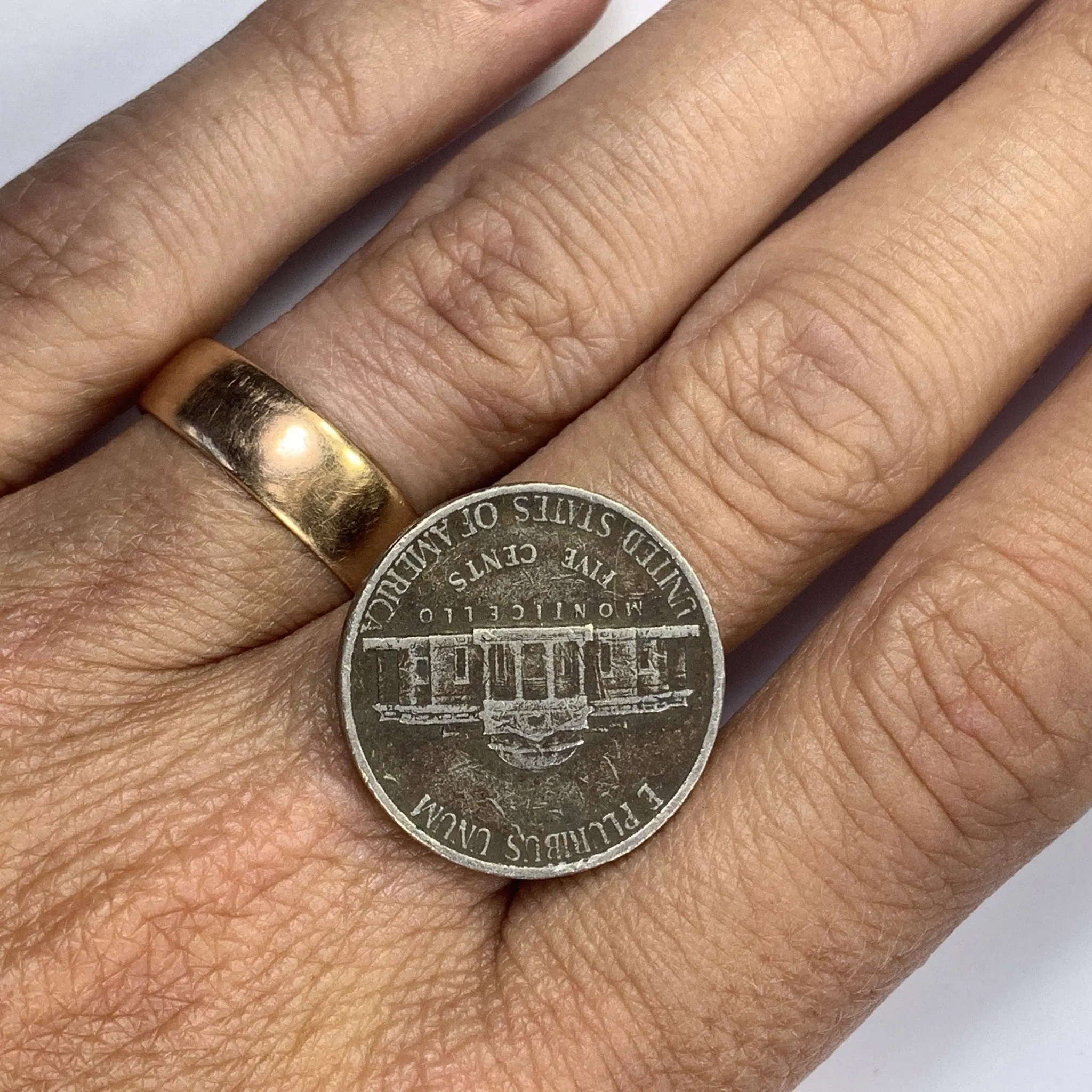 1908 Gold Wedding Band in Rose Gold. Perfect Stacking Ring. Antique English Estate Jewelry.