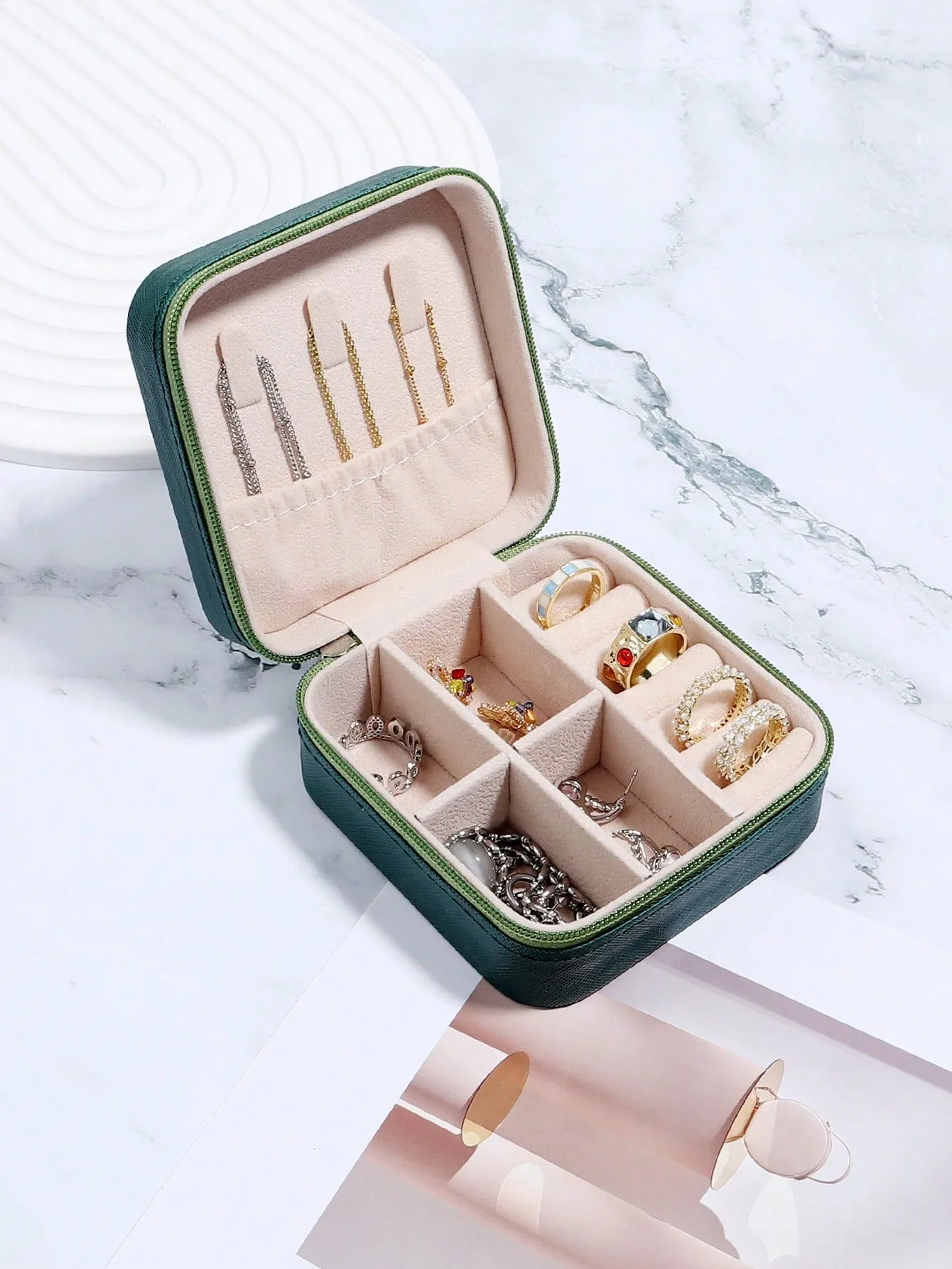 1pc Casual Minimalist Jewelry Box For Women For Jewelry Storage