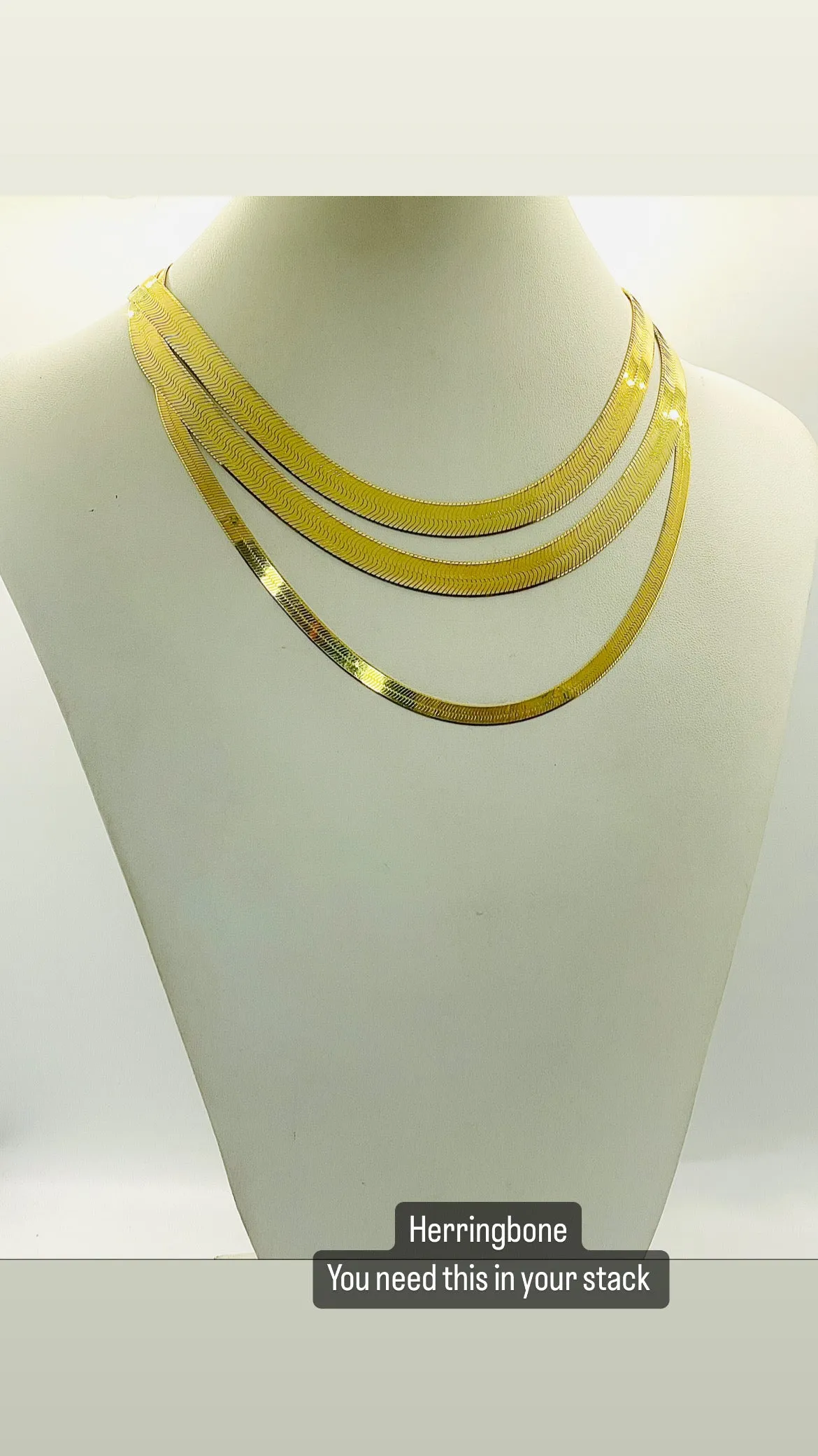 9.8 MM THICK HERRINGBONE NECKLACE