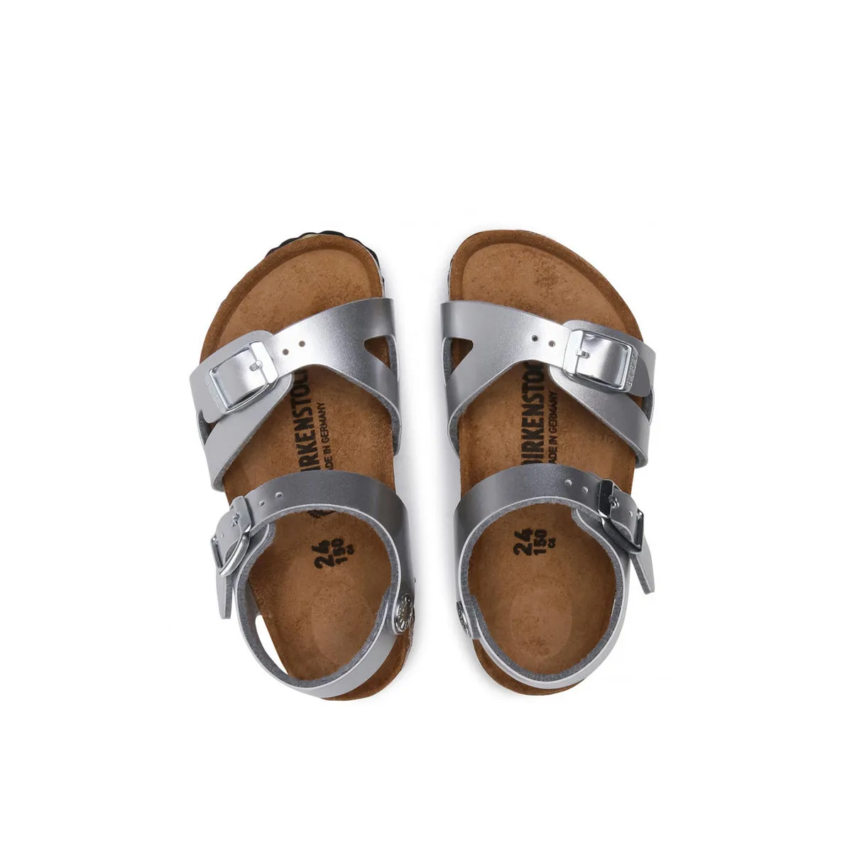 Birkenstock Rio Kids BF Electric Metallic Silver     