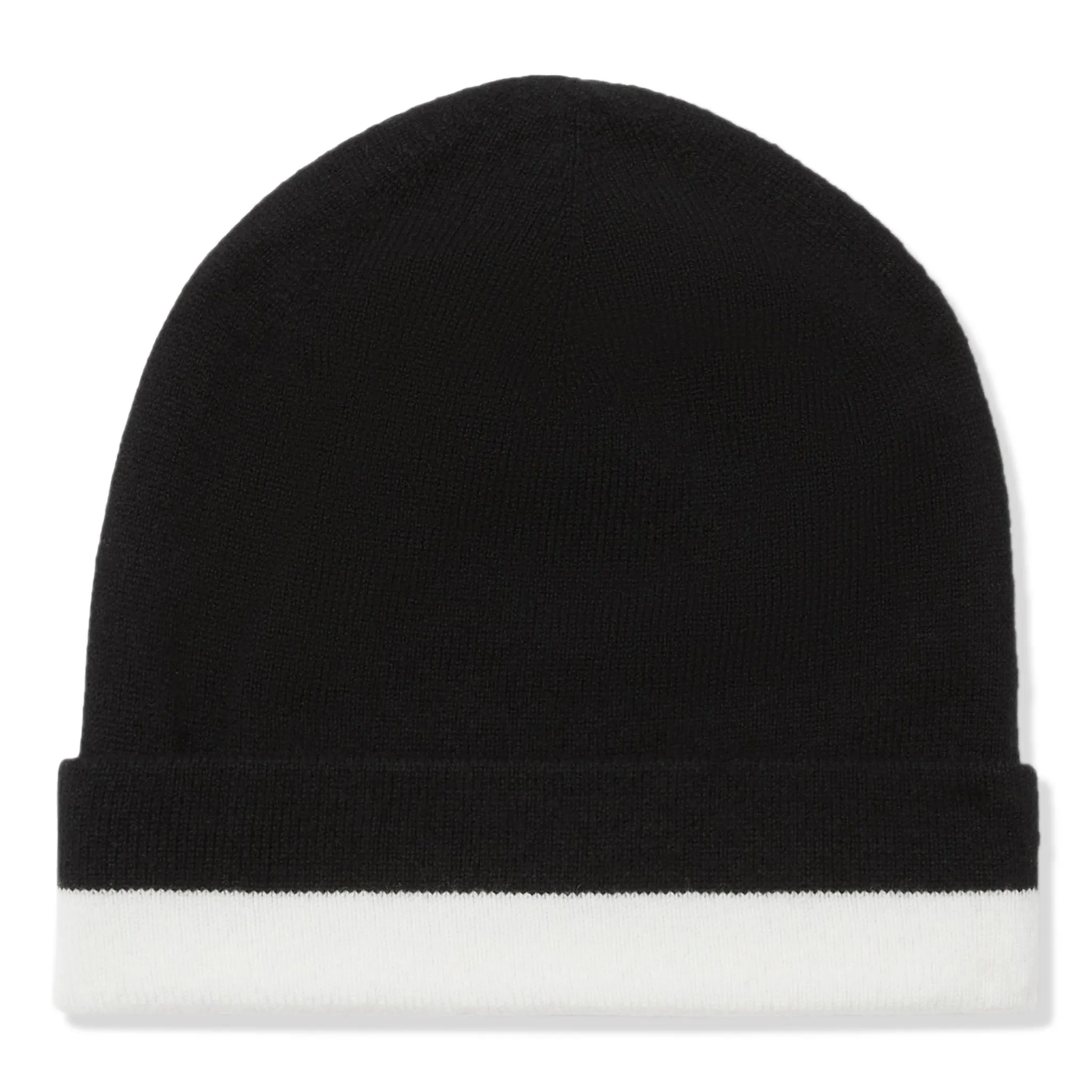 Burberry Logo Intarsia Cashmere Black White Beanie