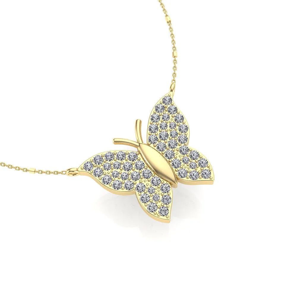 Butterfly Diamond Pendant NIJ003