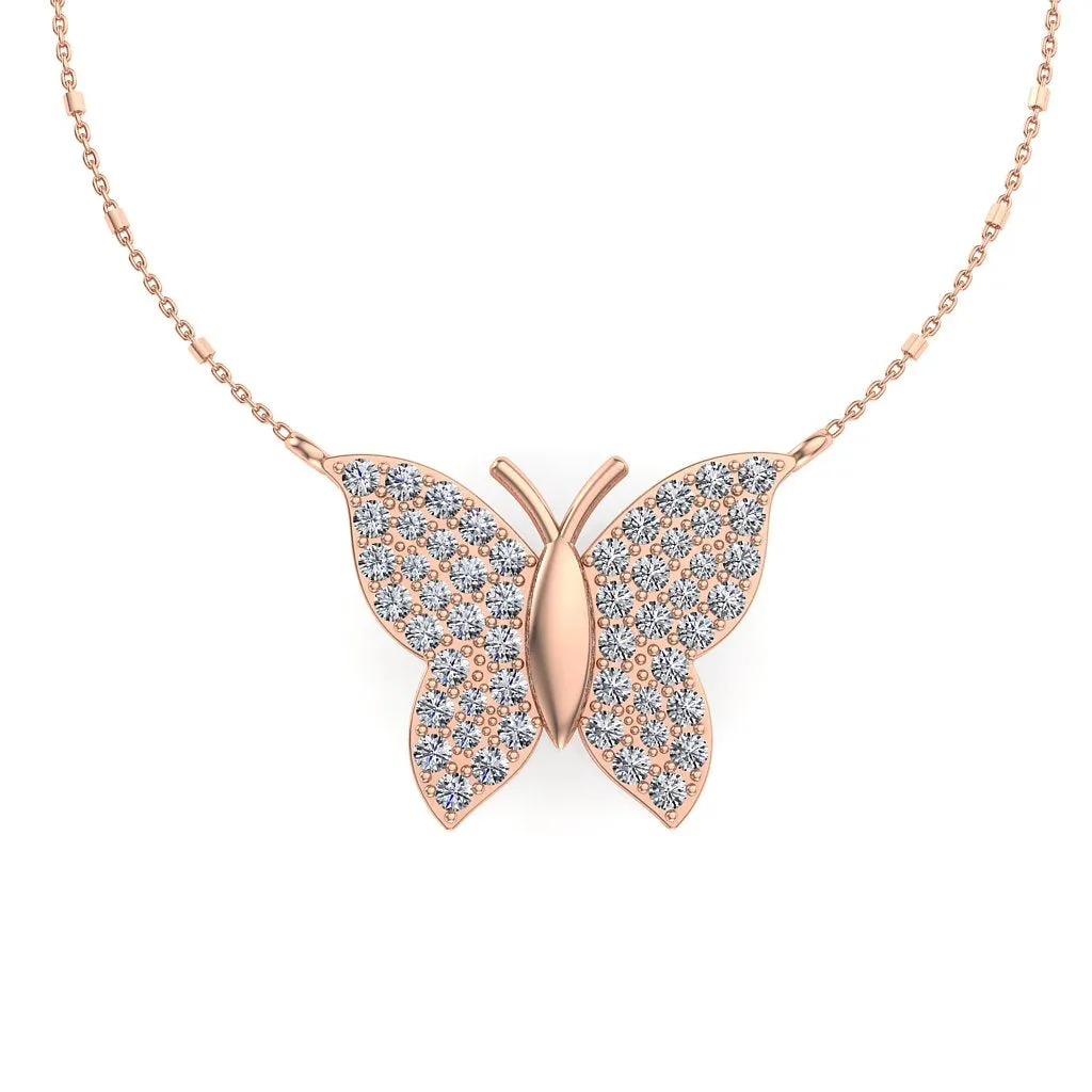 Butterfly Diamond Pendant NIJ003