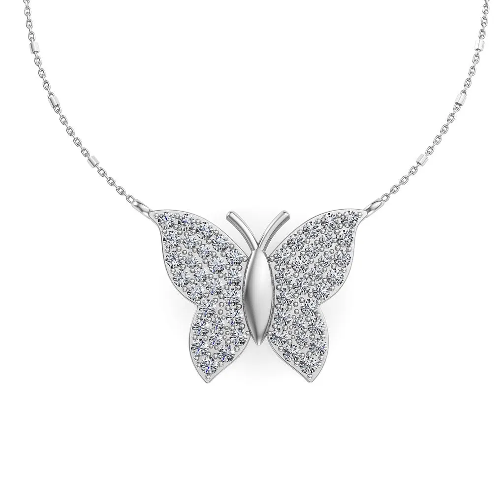 Butterfly Diamond Pendant NIJ003