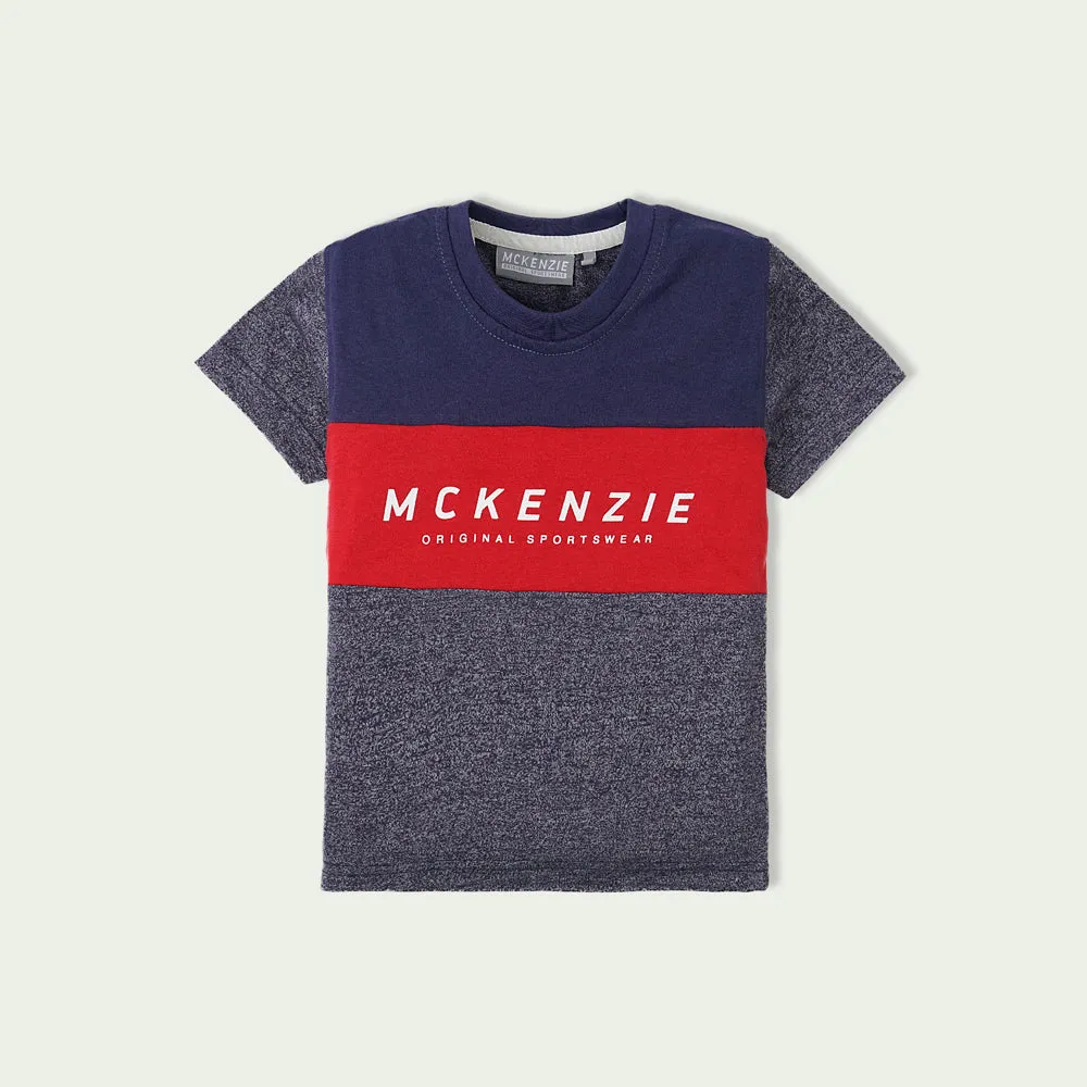 C1445 MCK ZE Sports Wear Red with Grey T-Shirt