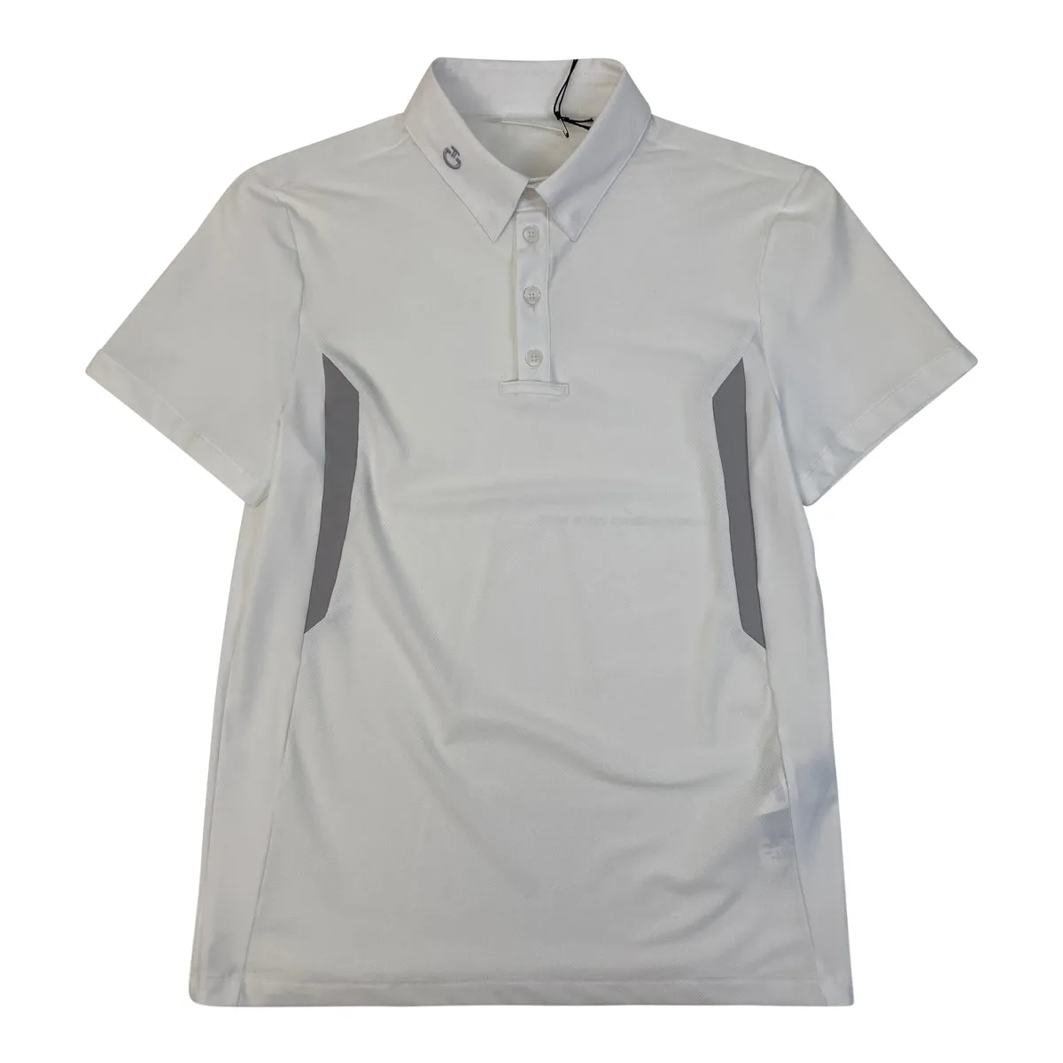 Cavalleria Toscana Tech Jersey S/S Men's Competition Polo in White - Men's XS