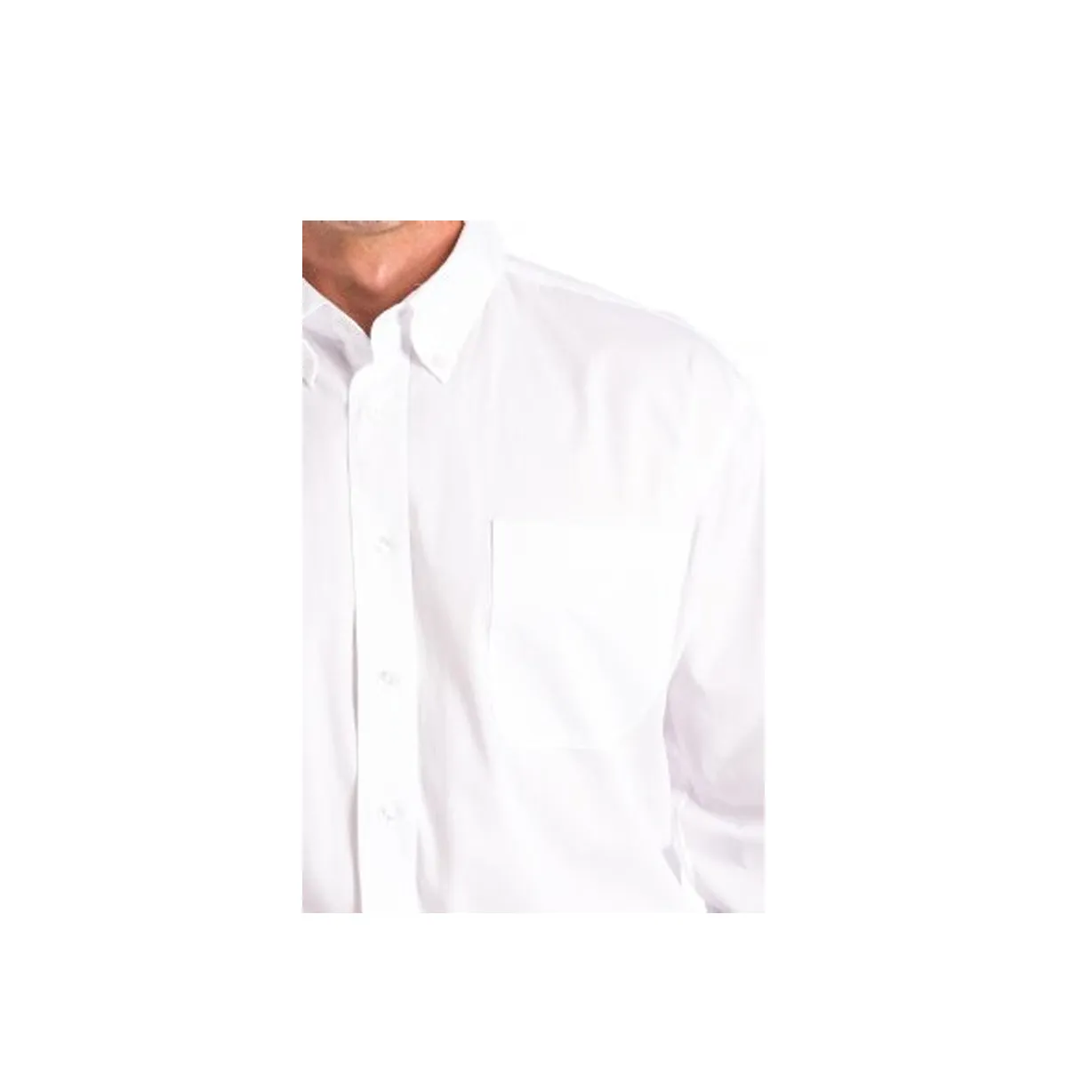 Cinch Men's Button-Down Western Long Sleeve Shirt - Solid White