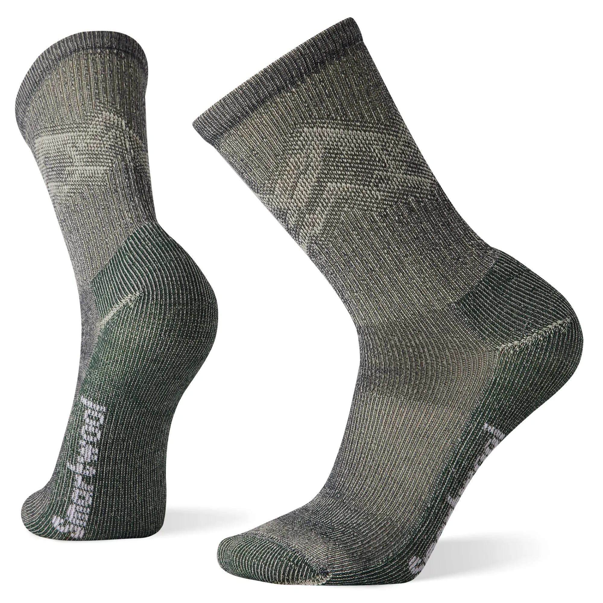 Classic Hike Edition Light Cushion Mountain Pattern Crew Socks Men's