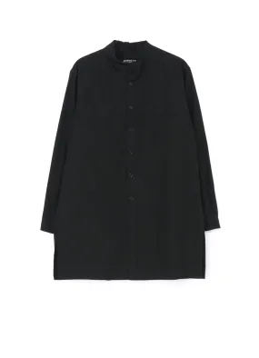 COTTON BROADCLOTH ASYMMETRIC COLLAR SHIRT