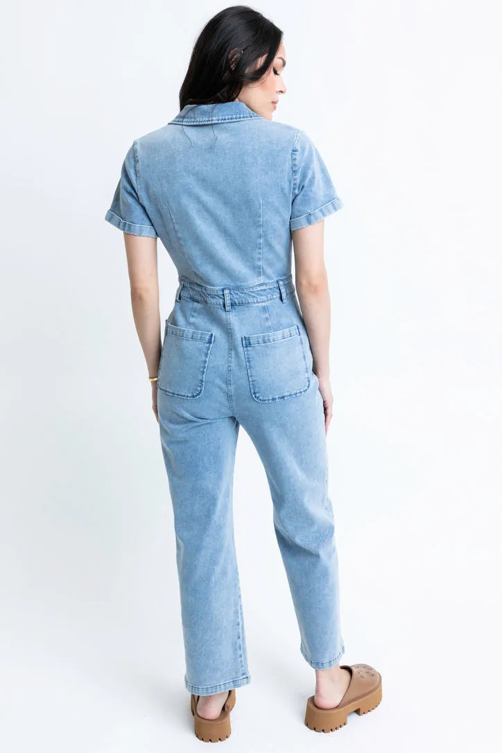 Denim Utility Jumpsuit