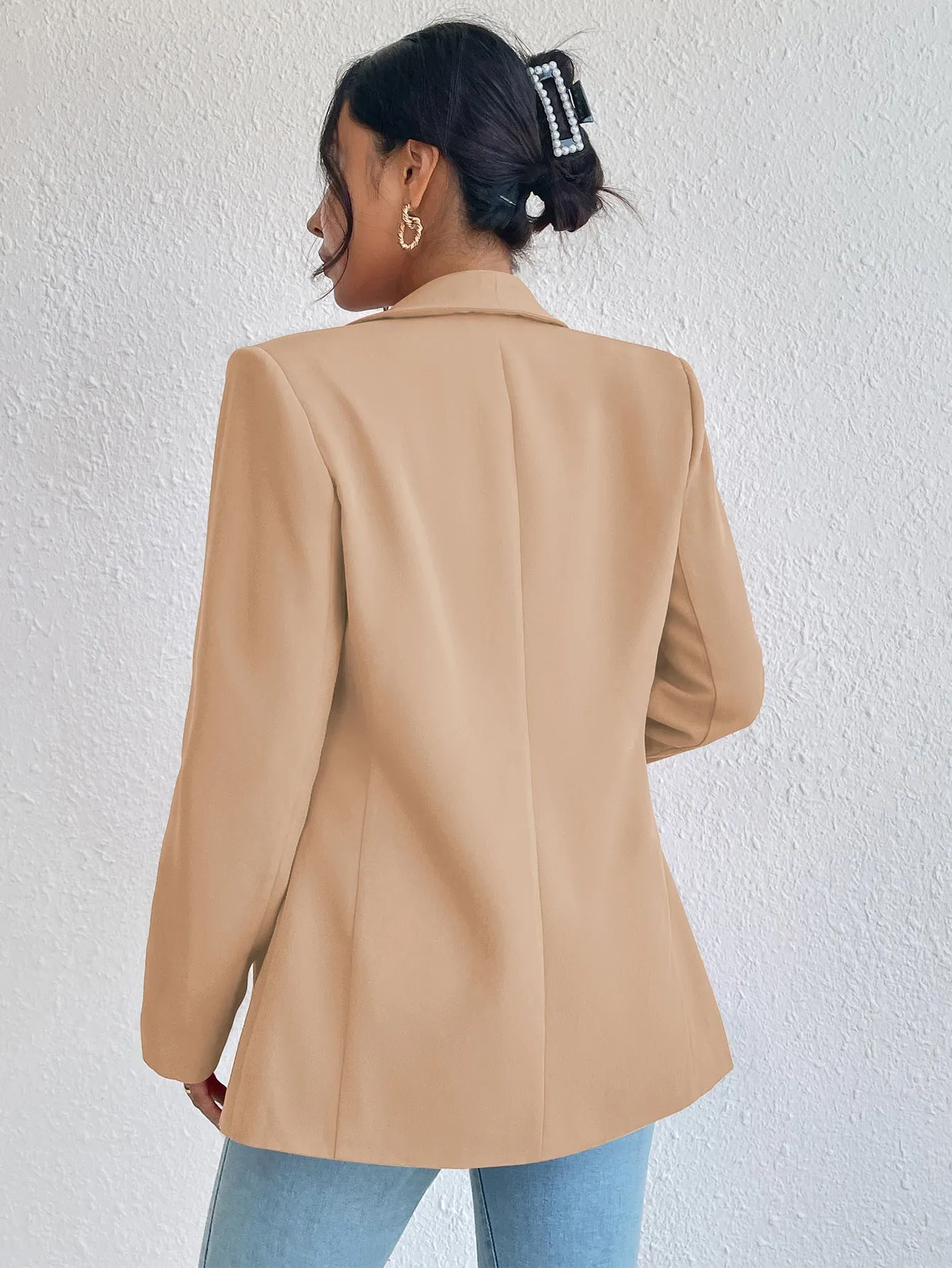 DressBetty - Basic Casual Solid Color Blazer