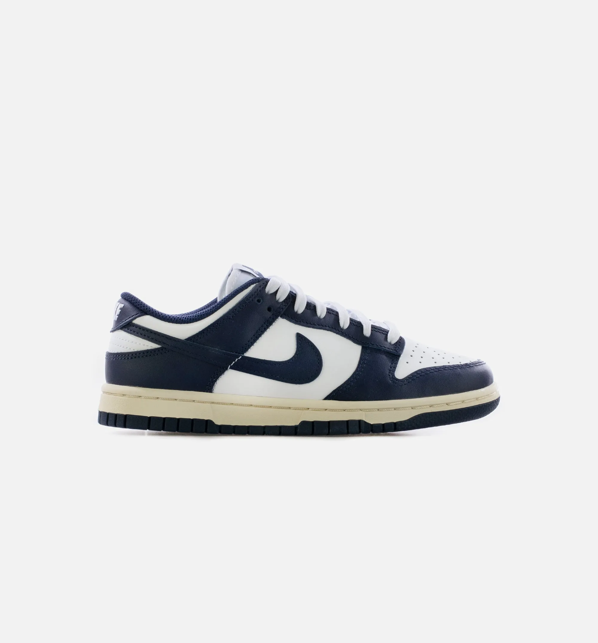 Dunk Low Vintage Navy Womens Lifestyle Shoe - White/Midnight Navy Limit One Per Customer