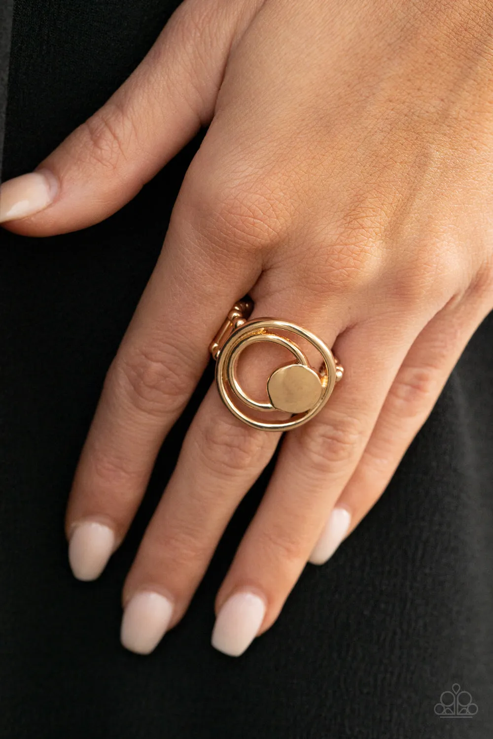 Edgy Eclipse - Gold Ring