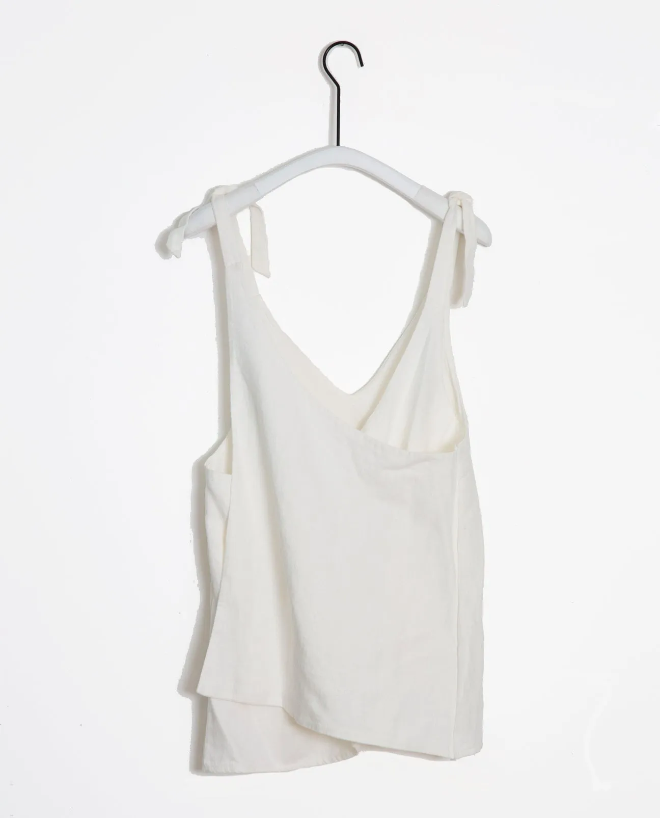 Emma-May Organic Cotton & Linen Top In Off White