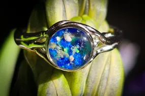 Forked Branch Ring with Opal