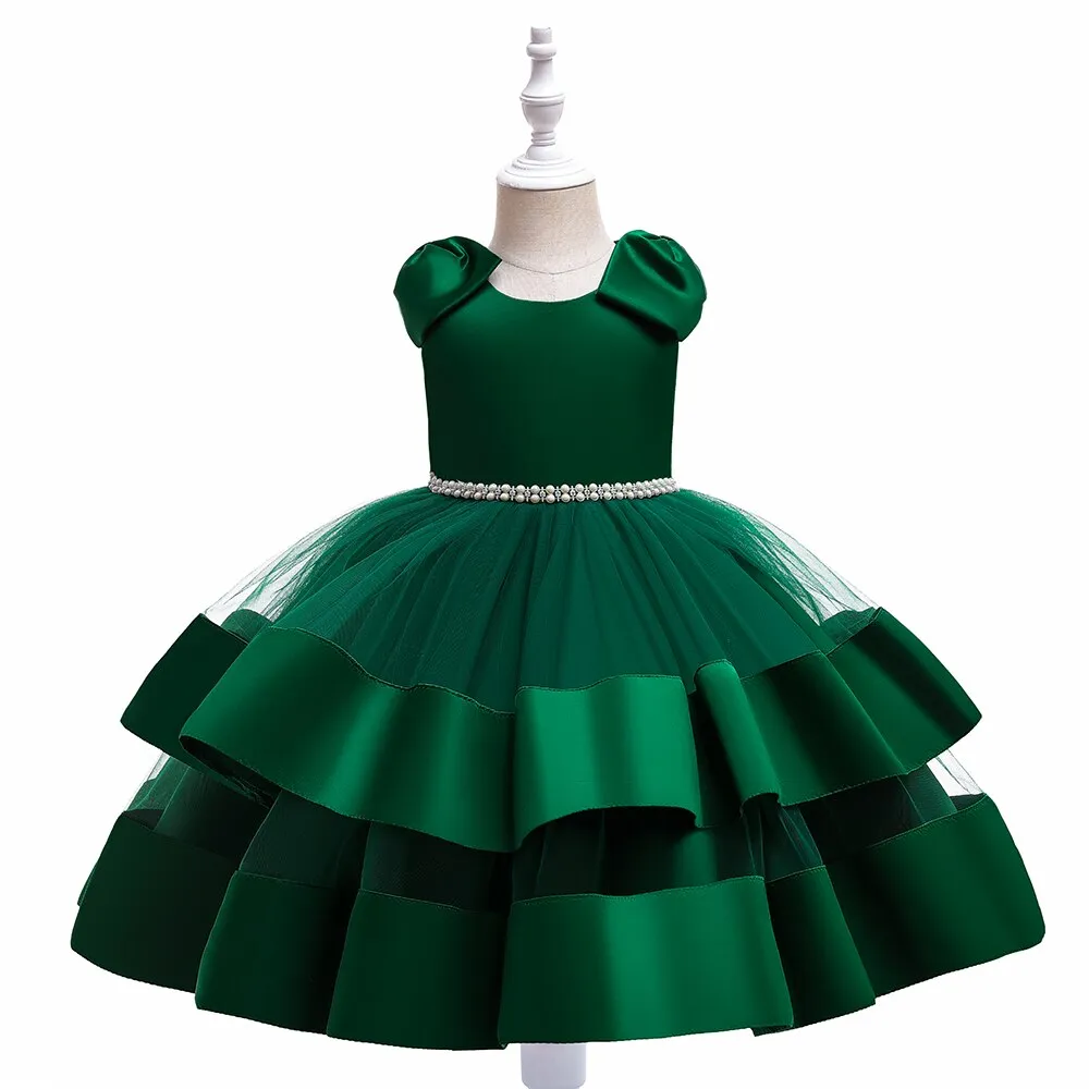 Girls Elegant Bow Party Dress