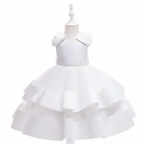 Girls Elegant Bow Party Dress