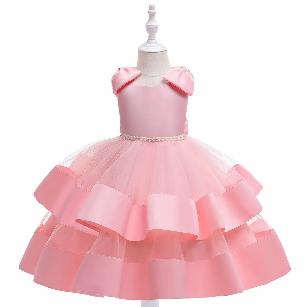 Girls Elegant Bow Party Dress