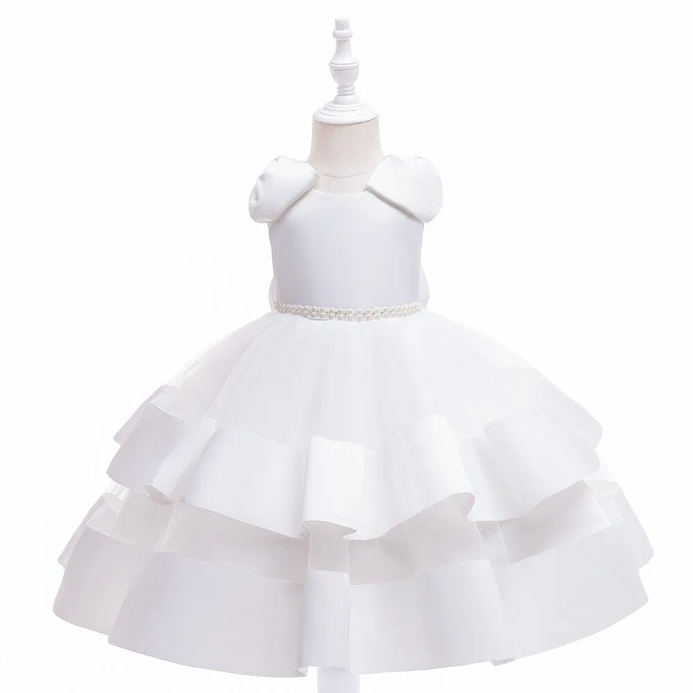 Girls Elegant Bow Party Dress