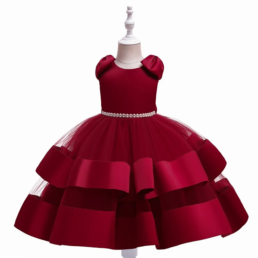 Girls Elegant Bow Party Dress