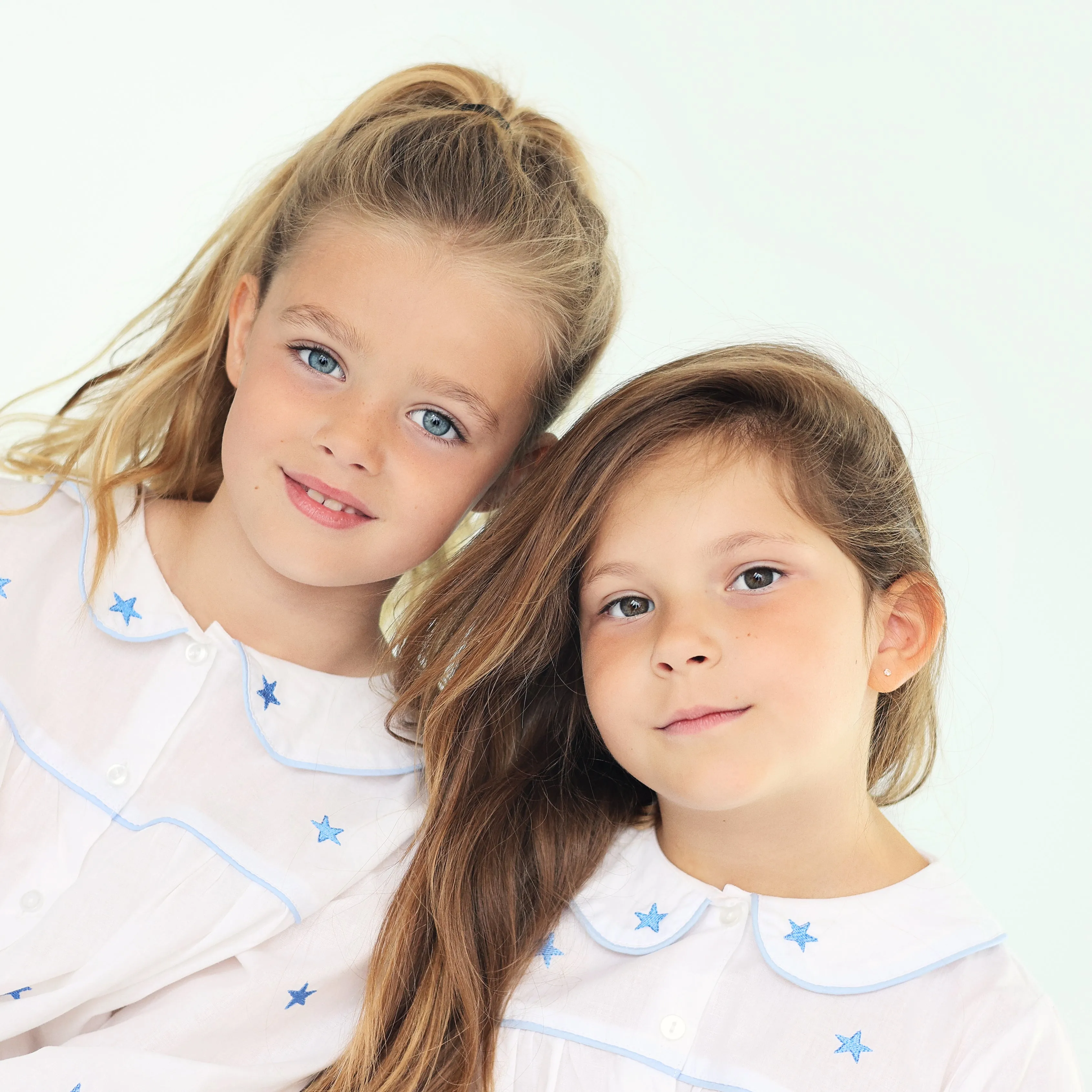 Girls Star Pjs Peter Pan Collar