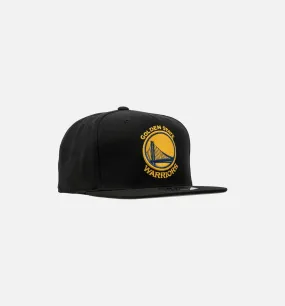 Golden State Warriors NBA High Crown Fitted Hat Men's - Black/Yellow