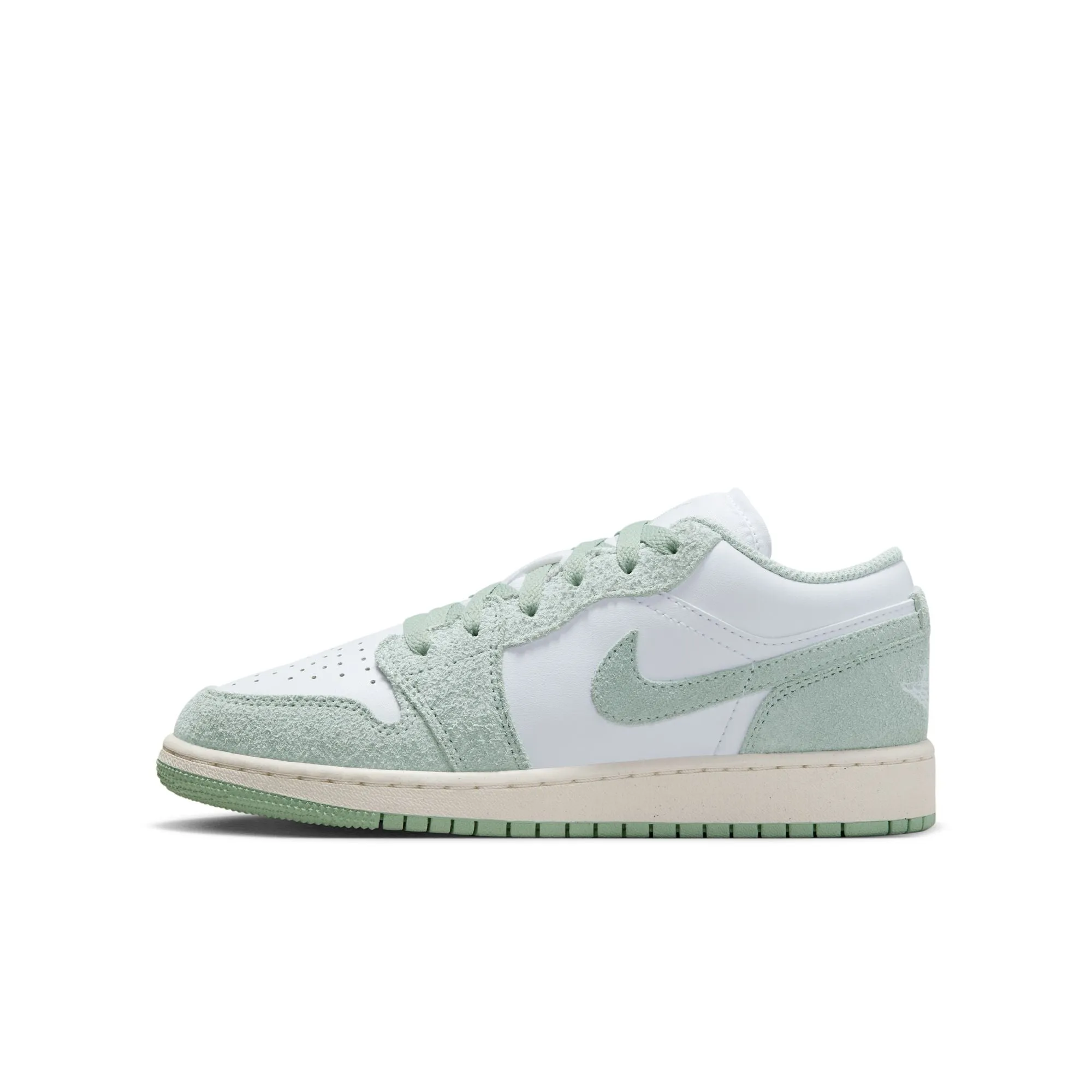 Grade School Air Jordan 1 Low SE GS White/Sea Foam-Sail FN9137-131