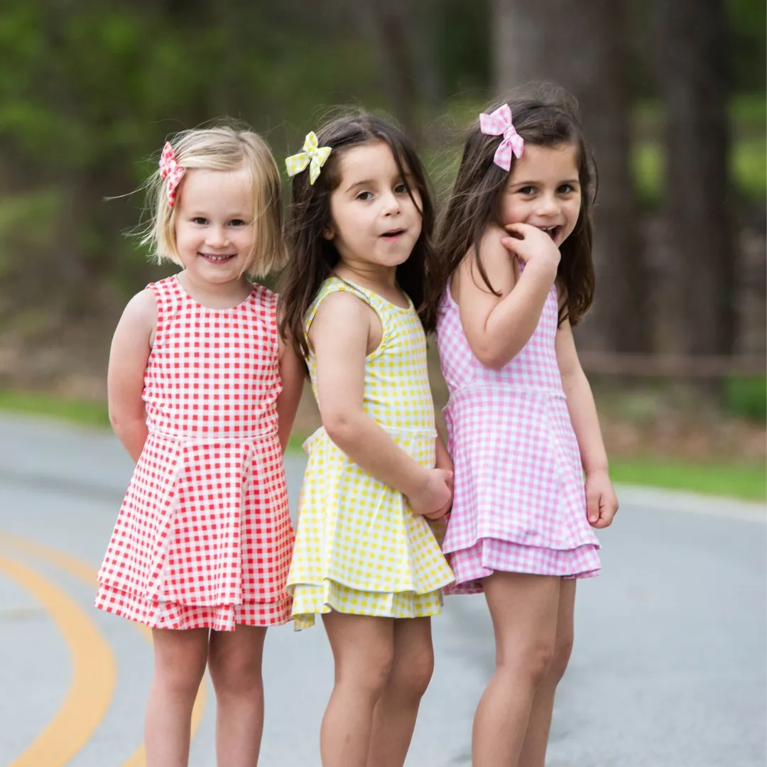 Hair Bow - Yellow Gingham