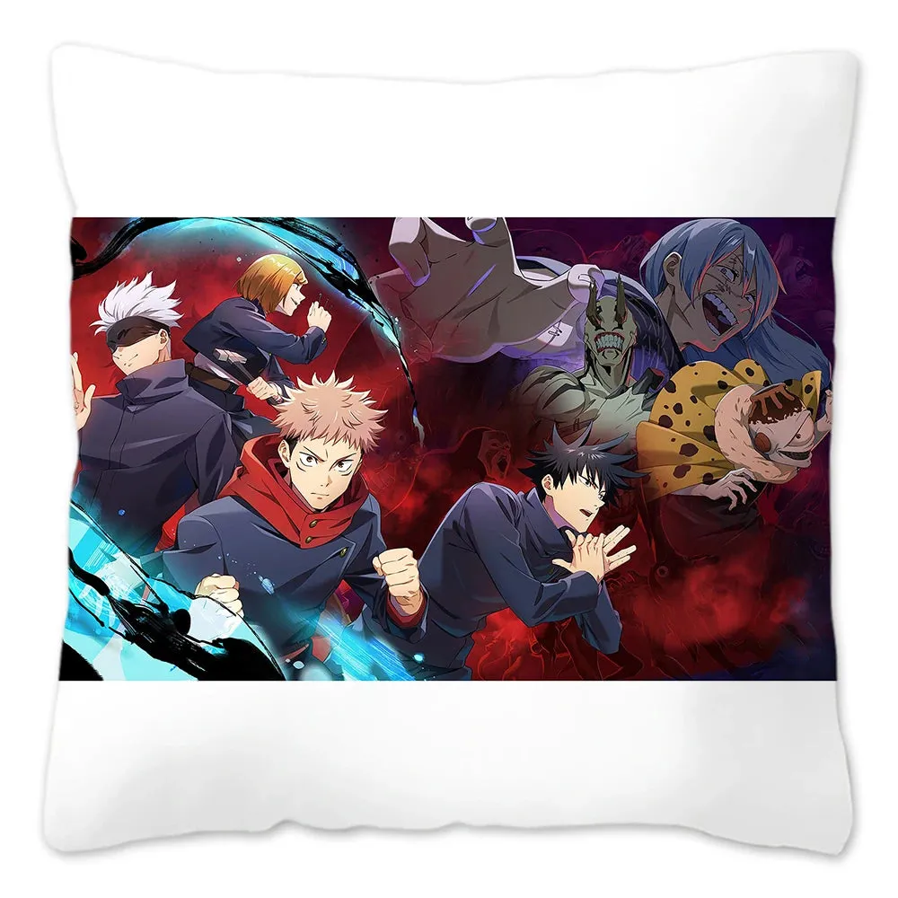 Hot Serial Anime Jujutsu Kaisen Gojo Satoru Cushion Cover 45x45cm 100% Polyester Pillow Case Home Decor for Sofa Throw Pillows