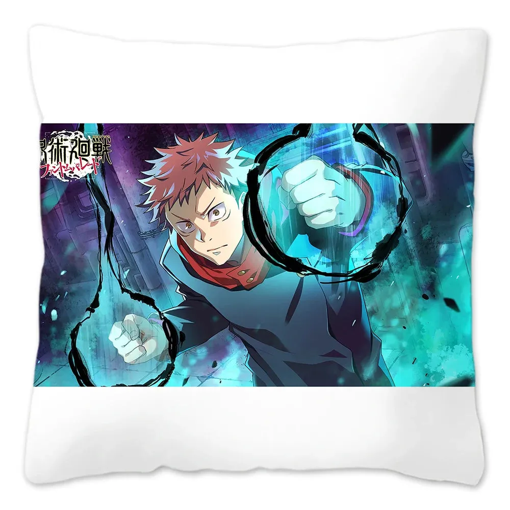 Hot Serial Anime Jujutsu Kaisen Gojo Satoru Cushion Cover 45x45cm 100% Polyester Pillow Case Home Decor for Sofa Throw Pillows