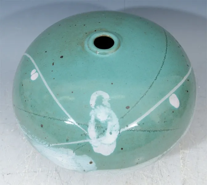 Japanese Studio Round Ceramic Vase 1960s