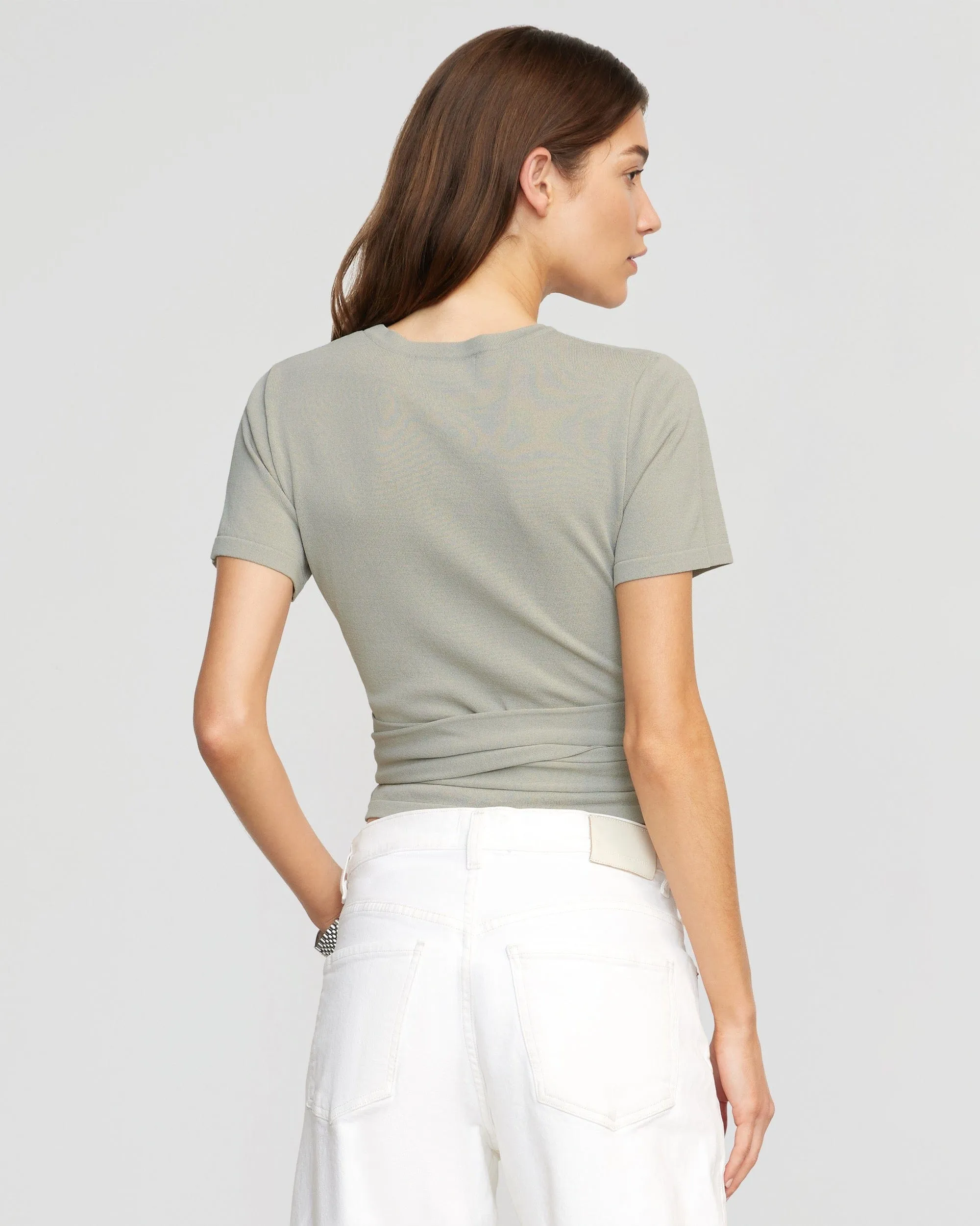 Jude Cropped Tie-Front Top