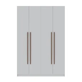 Khochi White 2 Section Wardrobe Armoire Closet