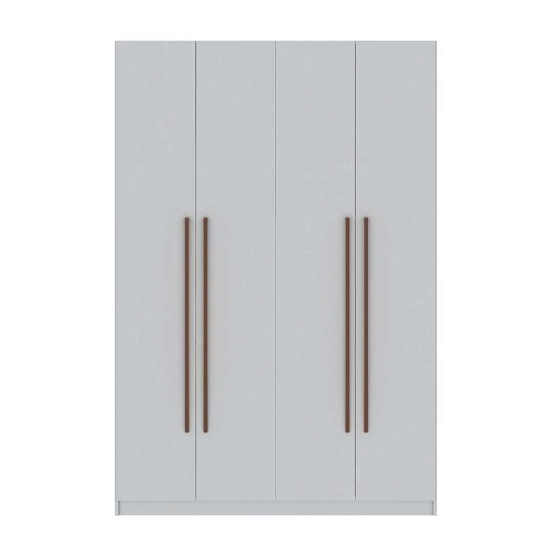 Khochi White 2 Section Wardrobe Armoire Closet