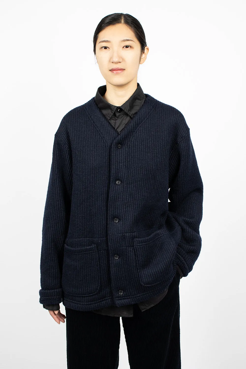 Knit Cardigan Navy