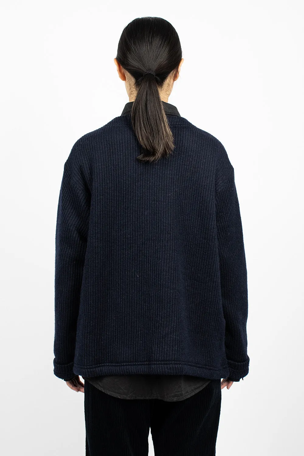 Knit Cardigan Navy