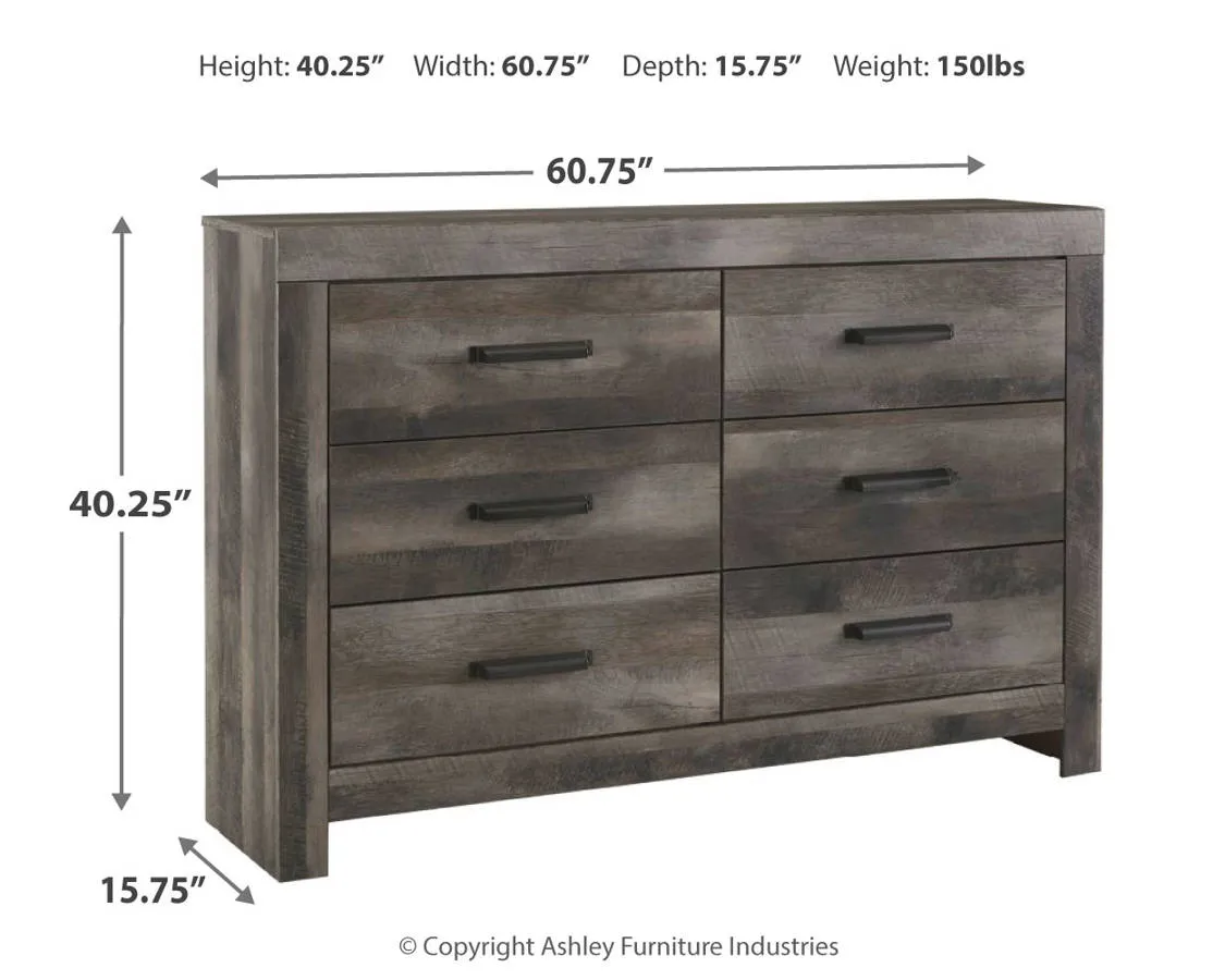 Kurkunde Gray Dresser And Mirror