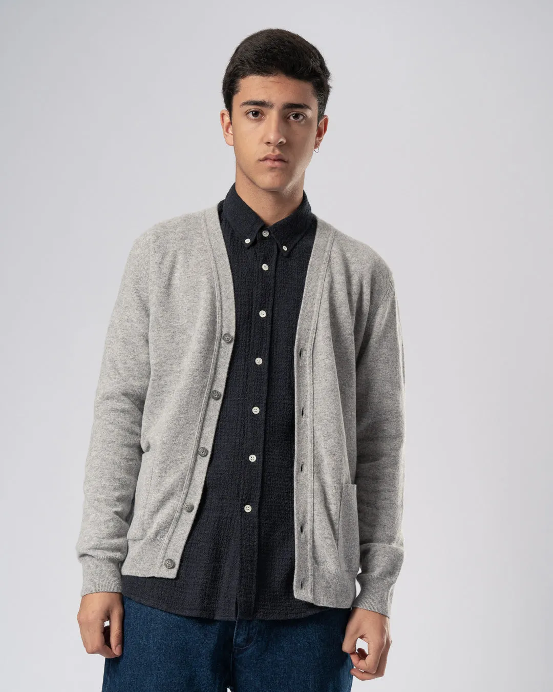 LA PAZ Almeida Wool Cardigan Grey Mesc