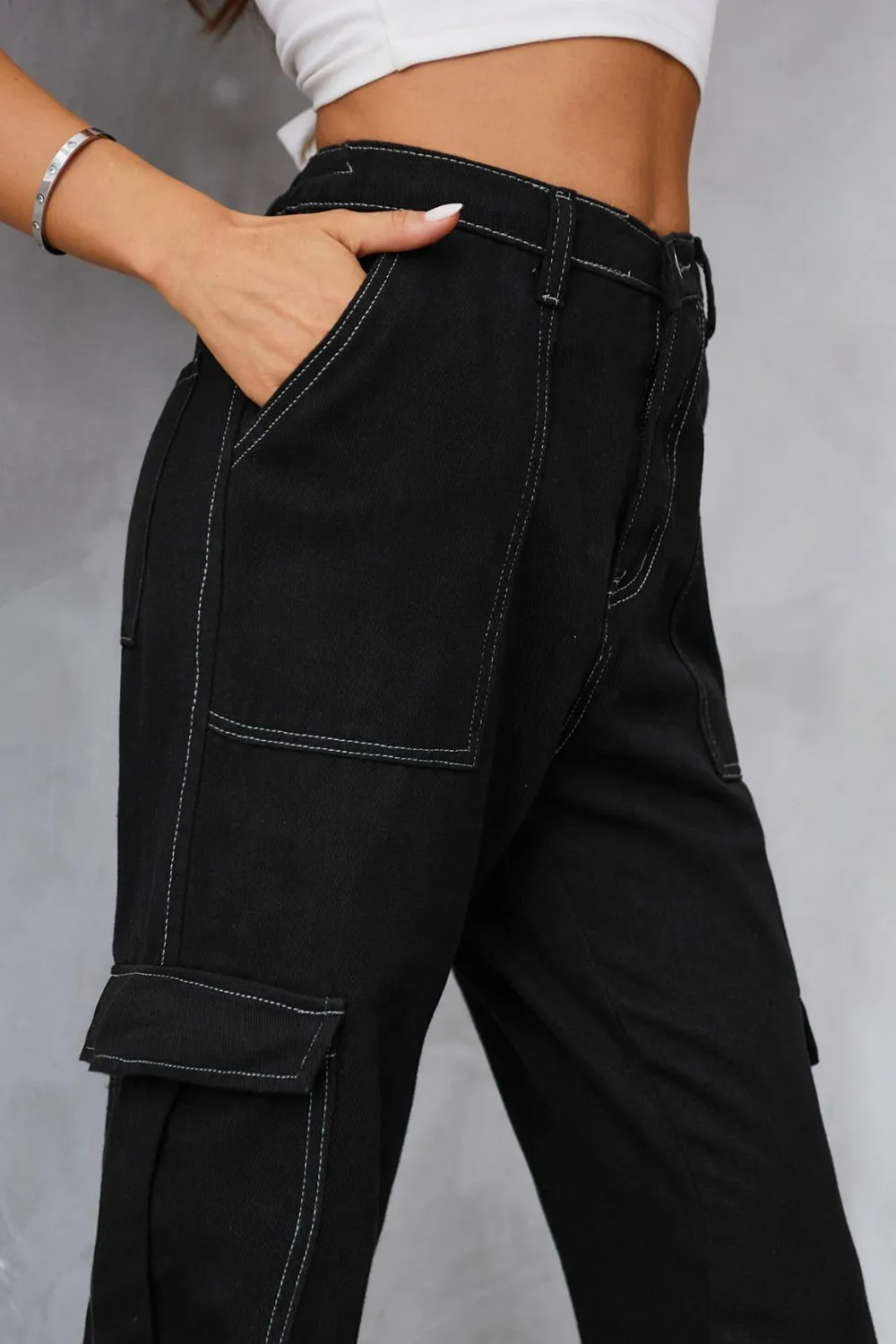 Long Classy Cargo Jeans ( S - 2X. 7 Colors )