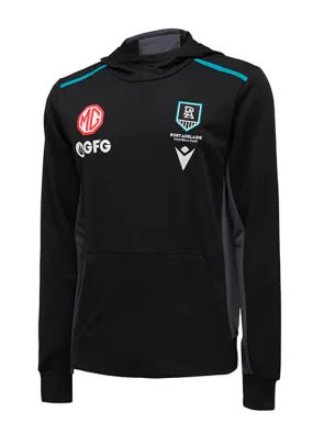 Macron Port Adelaide M21 Mens Travel Polydiag Hooded Sweatshirt <BR> 58542844