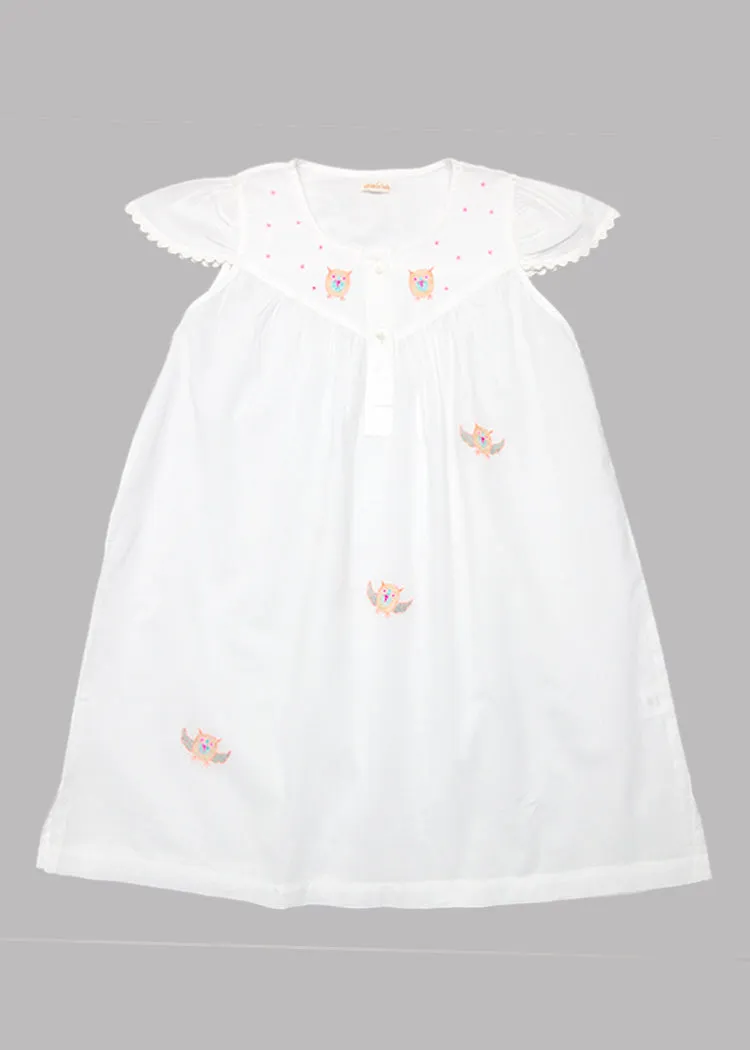 Miria Owl Night Dress for Kids