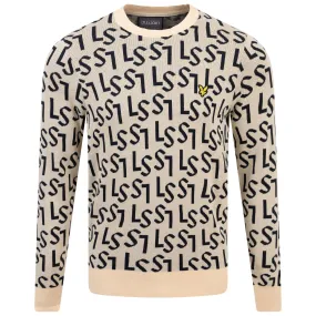 Monogram Knitted Crew Neck Sand Dune - SS24