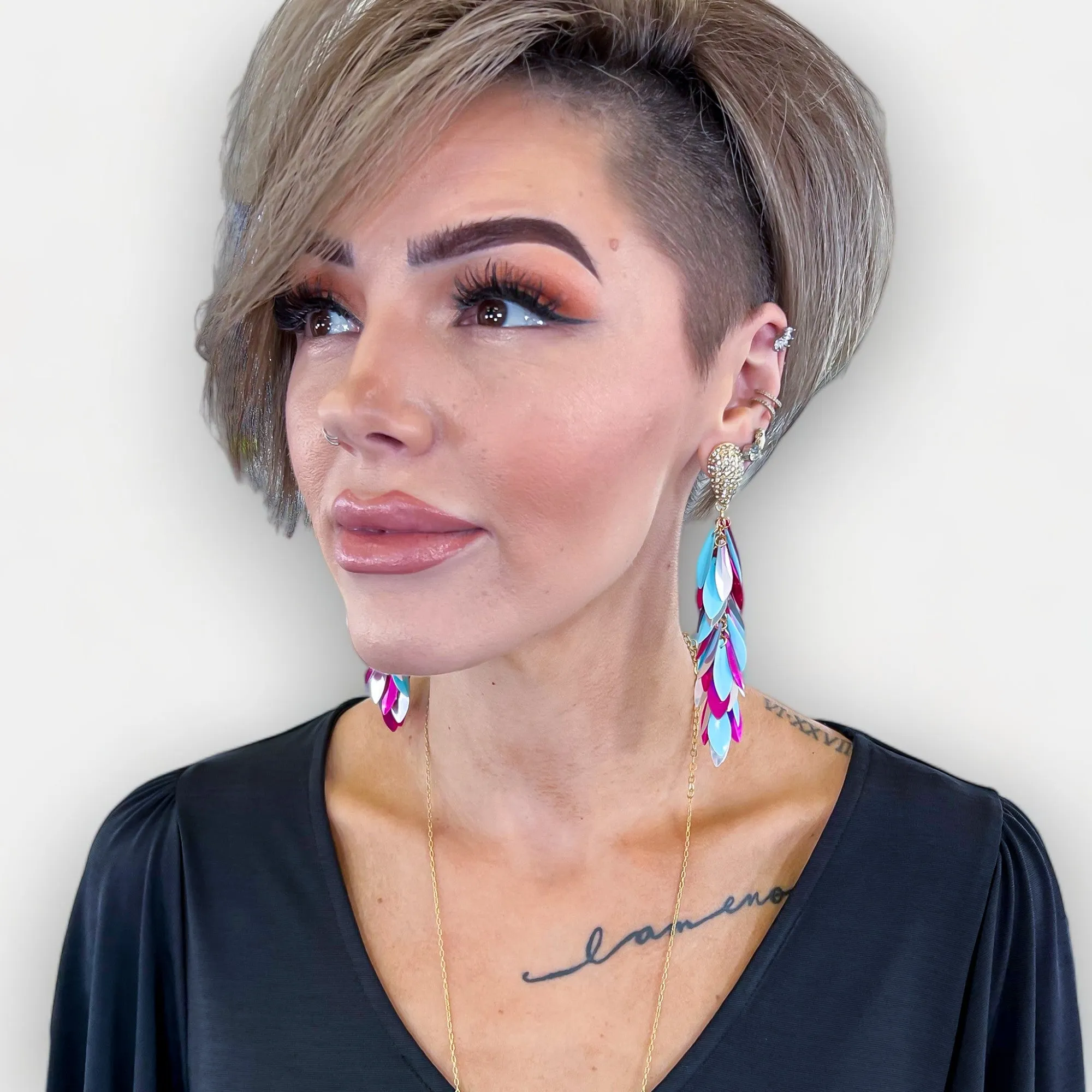 Multi Sequin Fringe Earrings