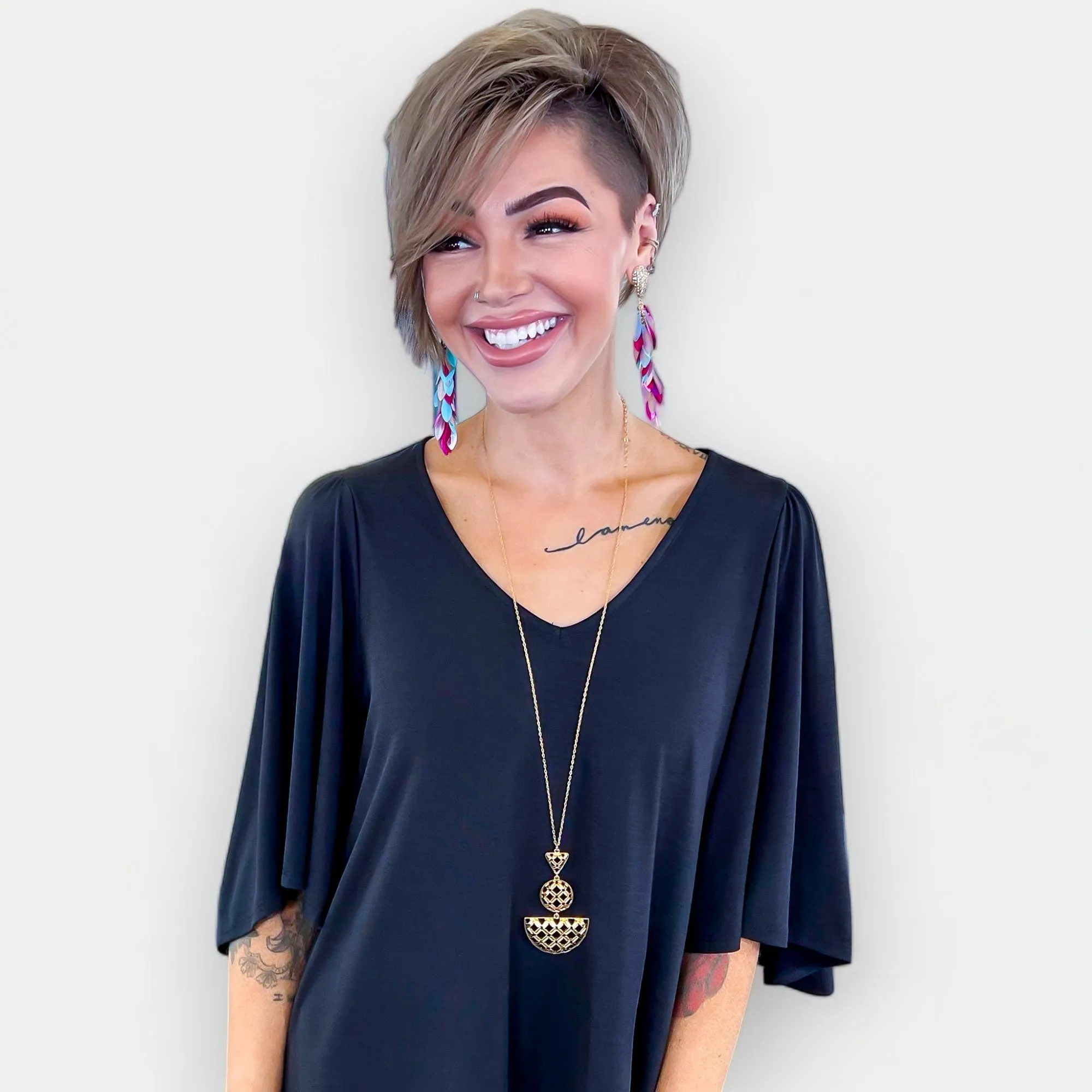 Multi Sequin Fringe Earrings