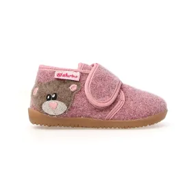 Naturino Toddler's (Sizes 21-27) Carillon Bright Pink Wool Teddy Slipper