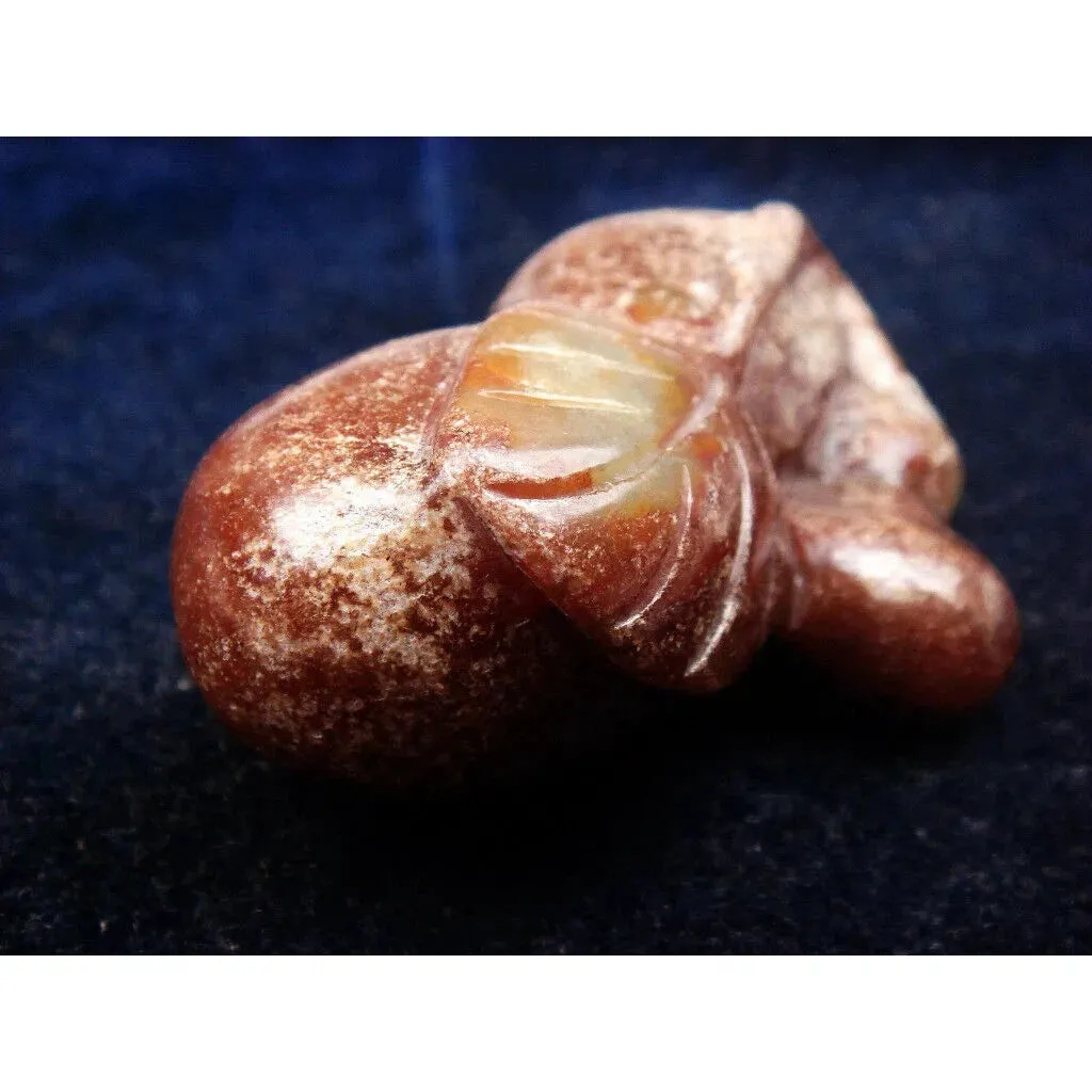 Old Nephrite Jade Carved Bottle Gourd & Baby Gourd w/ Leaf