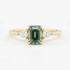 Olivia Ring - 1.16ct Light Green Montana Sapphire (One of a kind)