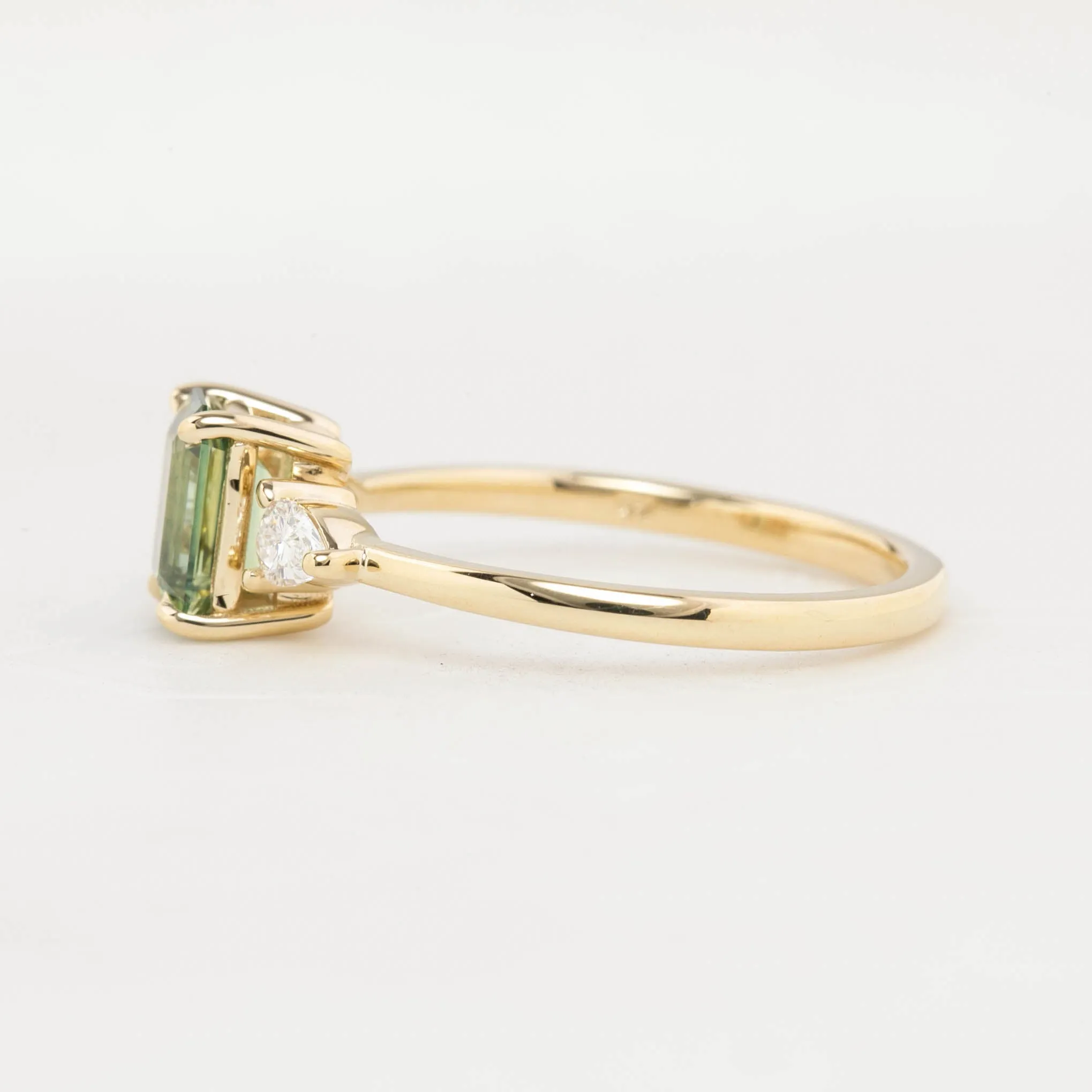 Olivia Ring - 1.16ct Light Green Montana Sapphire (One of a kind)