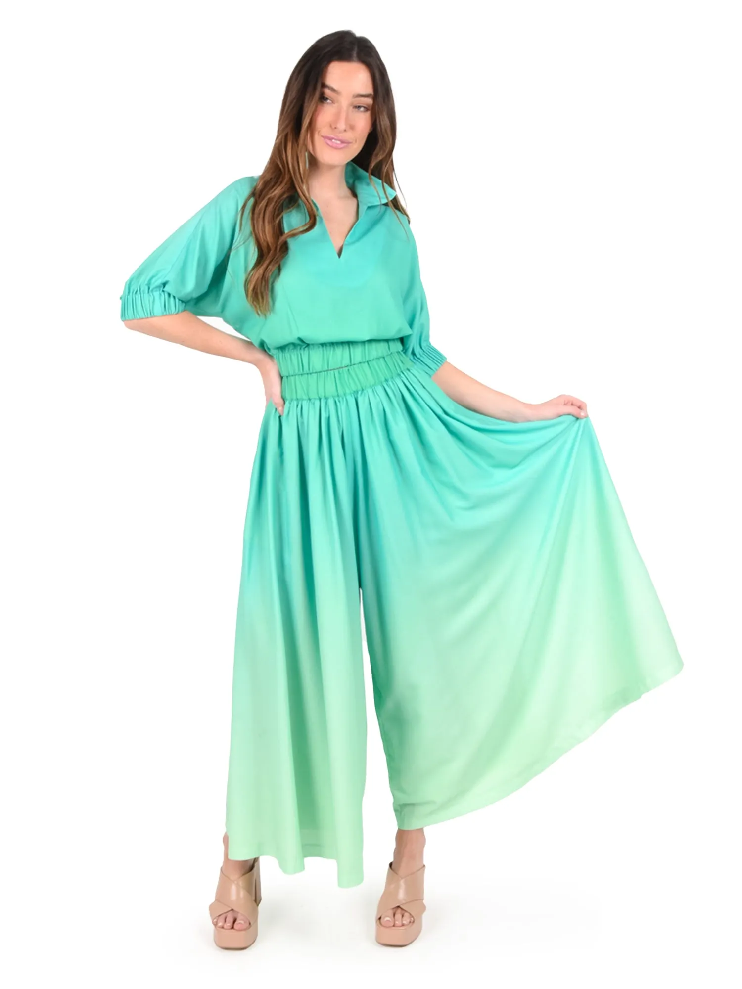 Palazzo Pant - Mint Mist