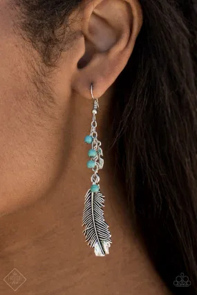 Paparazzi Earring ~ Find Your Flock - Blue - August 2020 Fashion Fix Earring